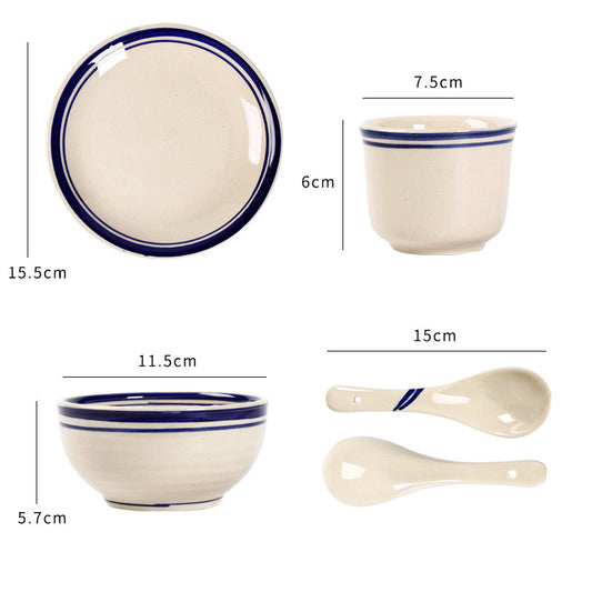 Four-piece Ceramic Soup Bowls set