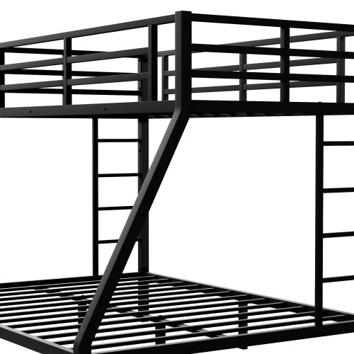 Metal Twin XL Over Queen Bunk Bed For Teens And Adults,Space-Saving Noise Reduced No Box Spring Needed