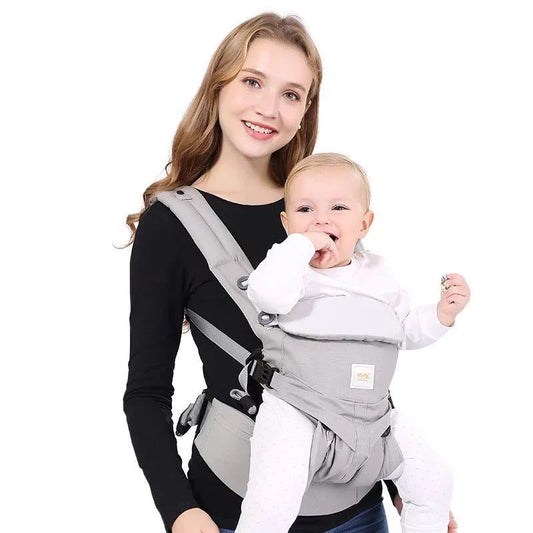Omni 360 Baby Sling Wrap Carrier- Cotton Knitted Plain Travel Beach Carrier for 0-48 Months