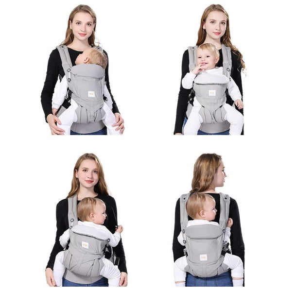 Omni 360 Baby Sling Wrap Carrier- Cotton Knitted Plain Travel Beach Carrier for 0-48 Months