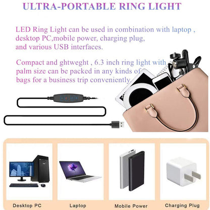 Lighting For Desktop Clip Mobile Computer Video Conference