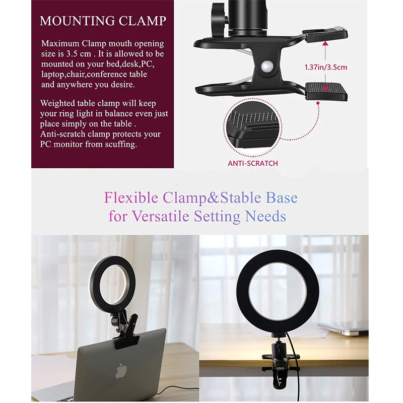 Lighting For Desktop Clip Mobile Computer Video Conference