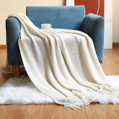 Sofa Grid Knitted Blankets