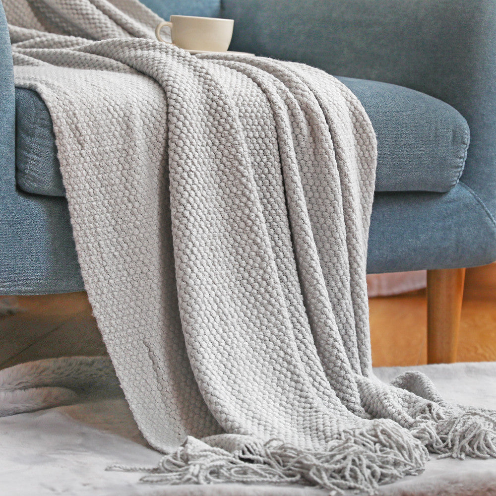 Sofa Grid Knitted Blankets