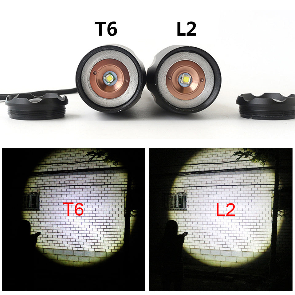 Strong Light Flashlight Rechargeable Waterproof for Camping Premium Super Bright Flashlight