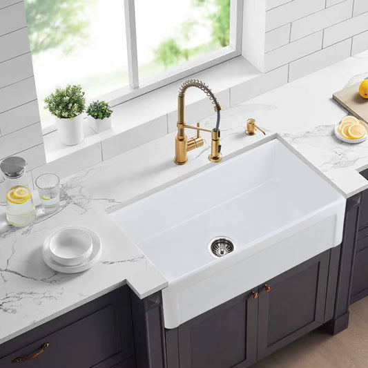 Kitchen Sink Single Bowl White
