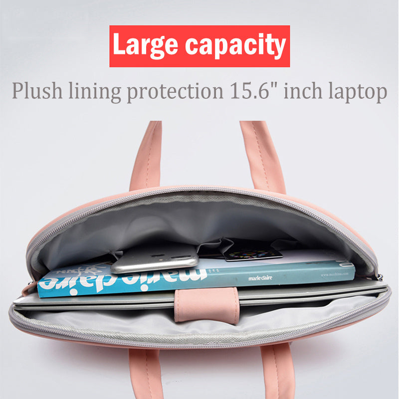 PU Leather Women Laptop Bag  for Notebook and Macbook with Mouse Bag