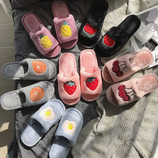 Fruit cotton slippers