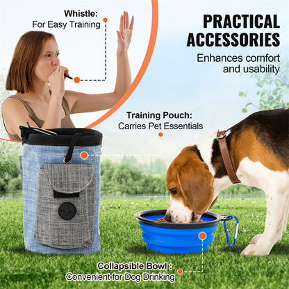 VEVOR Dog Agility Training Equipment 5 PCS Set Upgrade W Hurdles Extended Tunnel