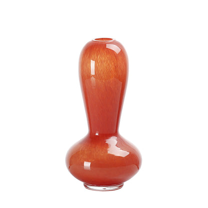 Caramel Small Mouth Glass Flowerpot And Flower Vase Ornaments