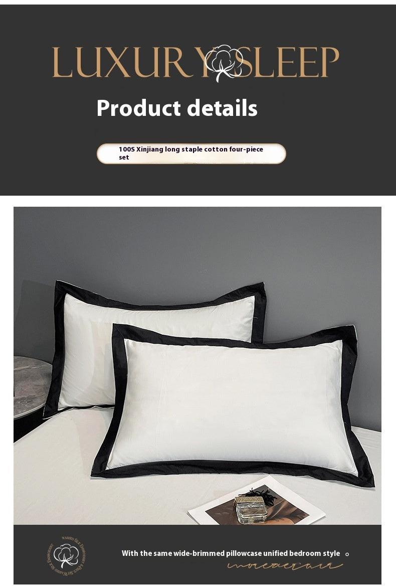 Four-piece Long Velvet High-grade Duvet Cover