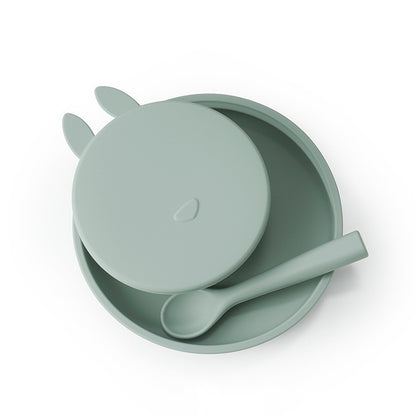 Silicone Baby Dinner Three-piece Set