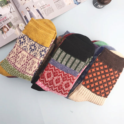 Thick and warm ladies rabbit wool socks