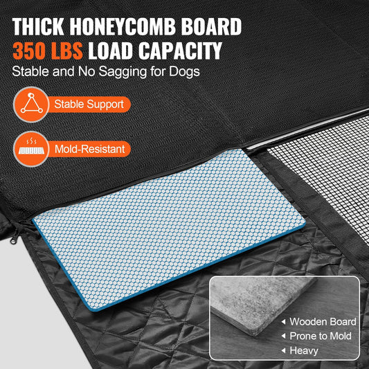VEVOR 52 X 24.8 In Dog Car Seat Cover For Back Seat Waterproof 600D For Cars