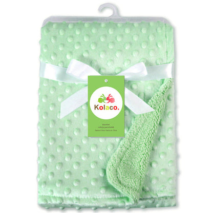 Soft Polar Dot Baby Blanket - Newborn Swaddle Wrap & Bedding Blanket