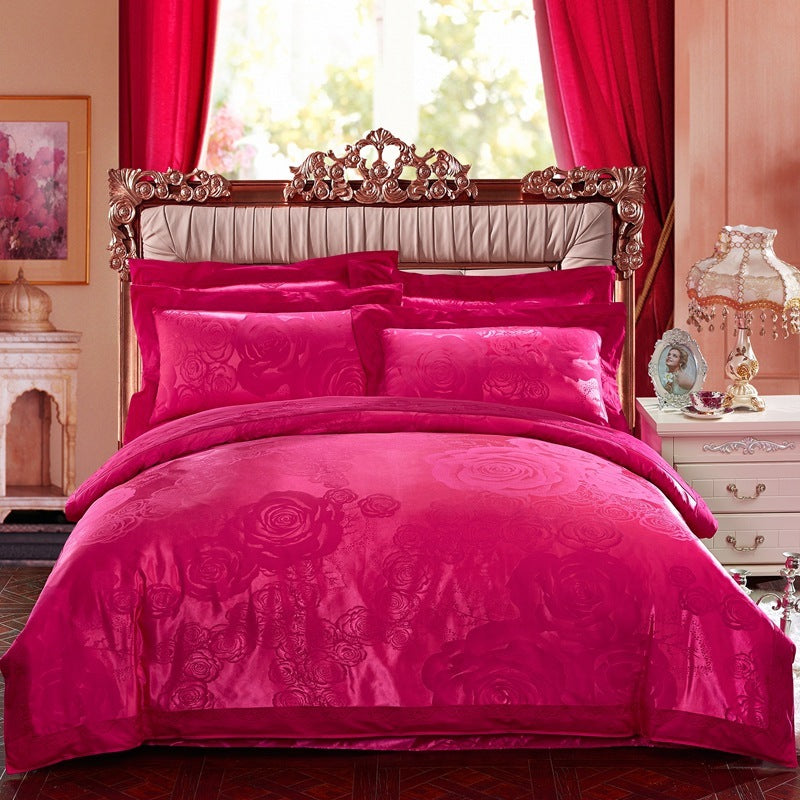 Four sets of embroidery silk and cotton jacquard