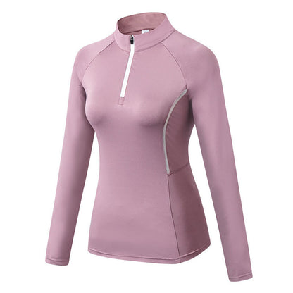Yoga stand collar sweater