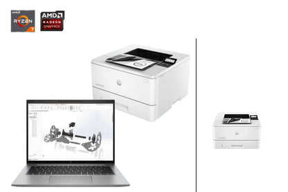HP ZBook Firefly 14 inch G11 Mobile Workstation PC, Silver + HP LaserJet Pro 4001dn Printer A71DMPT-BN4