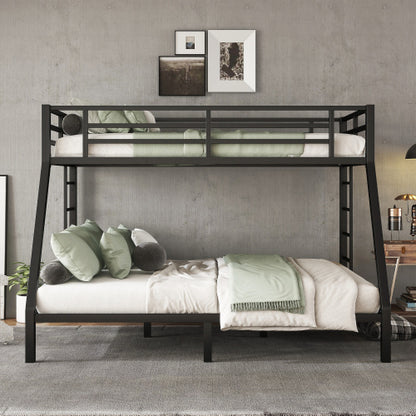 Metal Twin XL Over Queen Bunk Bed For Teens And Adults,Space-Saving Noise Reduced No Box Spring Needed
