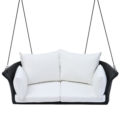 Rattan Woven Swing Chair, Porch Swing With Ropes