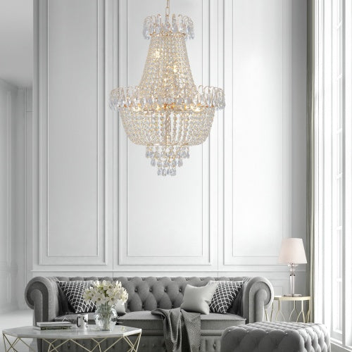 Golden Crystal Chandelier