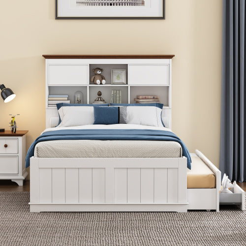 Bed With Trundle Bed And 3 Spacious  Bed Drawers