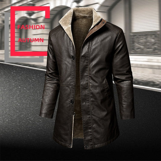 PU Leather Coat