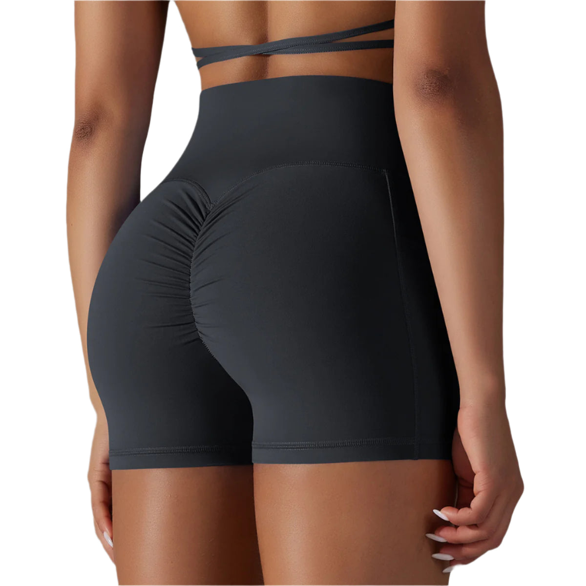 Yoga Shorts With Phone Pocket Design Fitness Sports Pants For Women