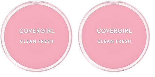 Covergirl Clean Fresh Pressed Powder #140 Light 10G (Pack of 2)