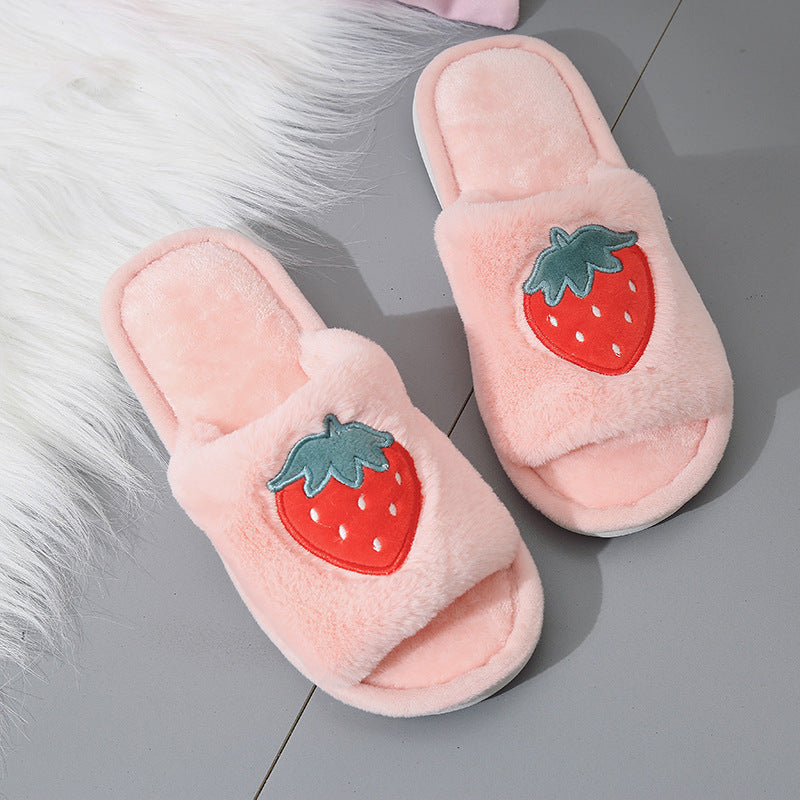 Fruit cotton slippers