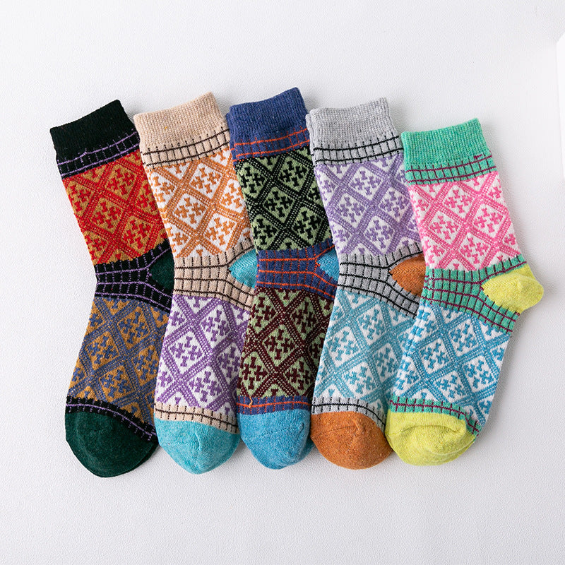 Thick and warm ladies rabbit wool socks
