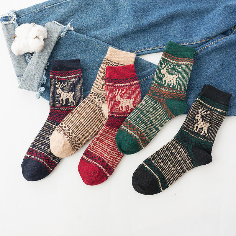 Thick and warm ladies rabbit wool socks
