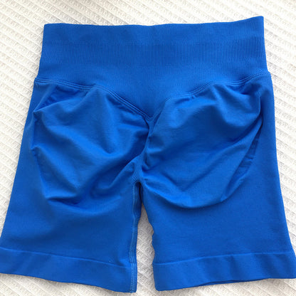 Ladies New Seamless Knitted Fitness Yoga Shorts