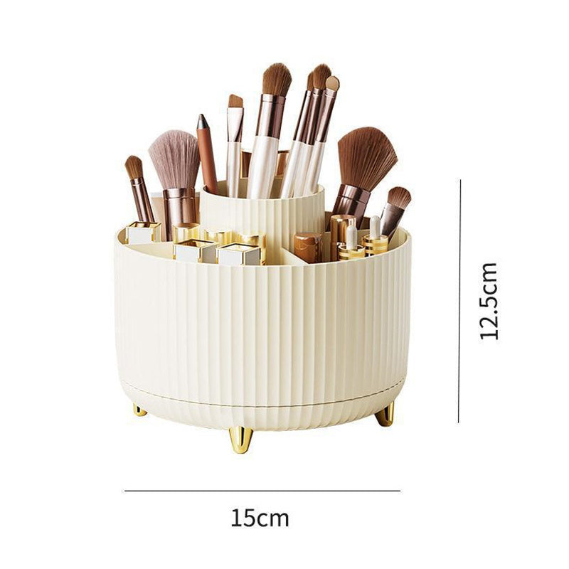 360 Degree Rotating Makeup Brush Holder Container