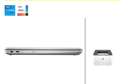 HP 240 14-inch G9 Laptop, Silver + HP LaserJet Pro 3001dw Printer 732A9PA-BN1- Bundle