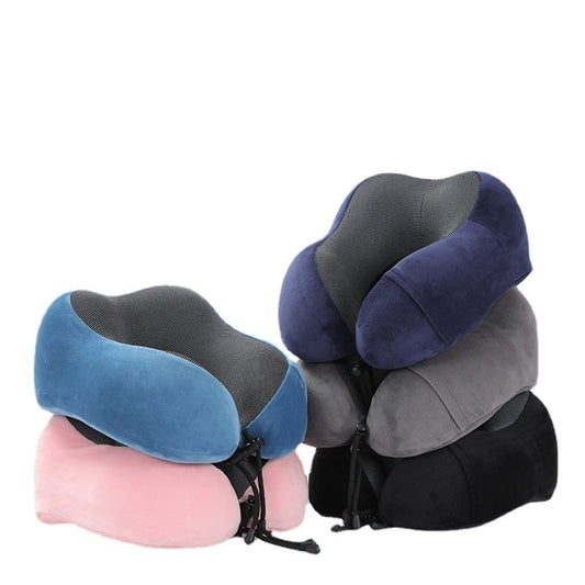 Slow Rebound Solid Color Hump U-shaped Embroidery Pillow