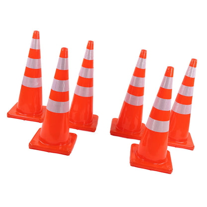 6Pcs Traffic Cones Weather Resistant