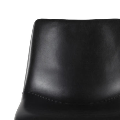 Modern Cushioned Dining Chair With Metal X-base