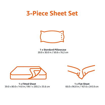 Lightweight Ultra-Soft Breathable Easy Care Microfiber 3-Piece Bed Sheet Set with 14-Inch Deep Pockets, Twin XL, Dutch Blue, Solid