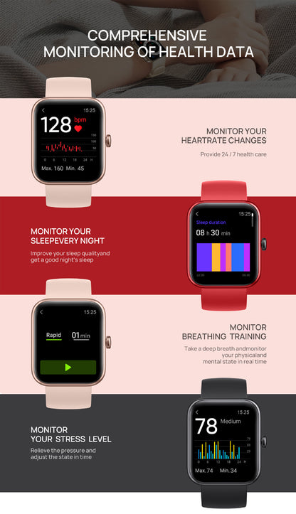 Smart Watch 1.69 Inch 300mAh Multiple Sports Modes And Multiple Languages