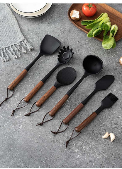 Wooden Handle Silicone Kitchenware