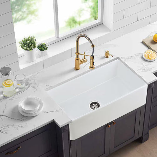Kitchen Sink Single Bowl White