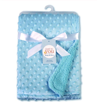 Soft Polar Dot Baby Blanket - Newborn Swaddle Wrap & Bedding Blanket