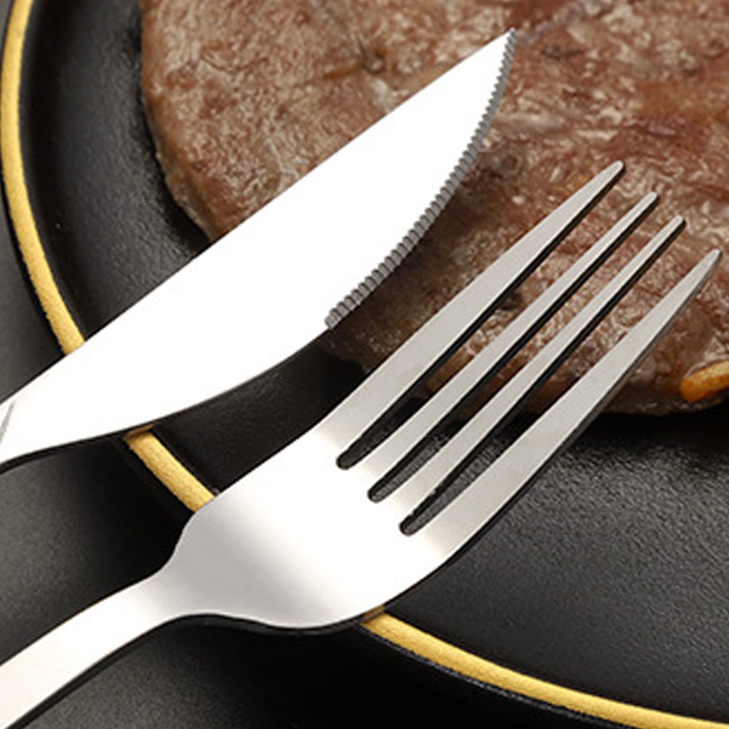 Tableware Cutlery Set Wood Grain Handle