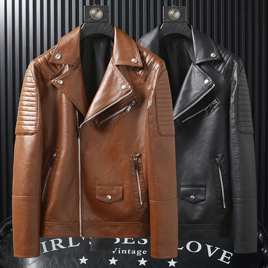 Spring And Autumn Leather Jacket