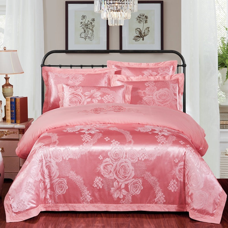 Four sets of embroidery silk and cotton jacquard