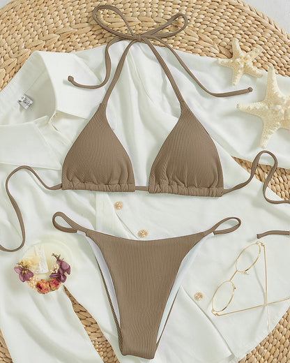 Lace Up Bikini Swimsuit
