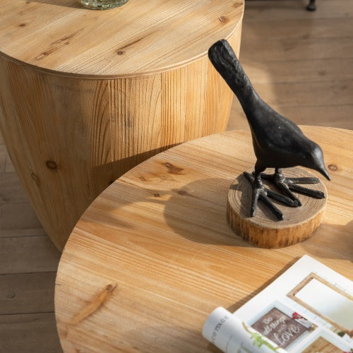 Vintage Style Bucket Shaped Centre Table Set For Office, Dining Room And Living Room