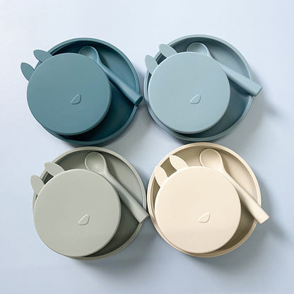 Silicone Baby Dinner Three-piece Set