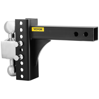 VEVOR Adjustable Trailer Hitch, Rise & Drop Hitch Ball Mount Receiver  14,000 LBS Rating, 2 And 2-5 16 Inch Stainless Steel Balls W Key Lock, For Automotive Trucks Trailers Towing
